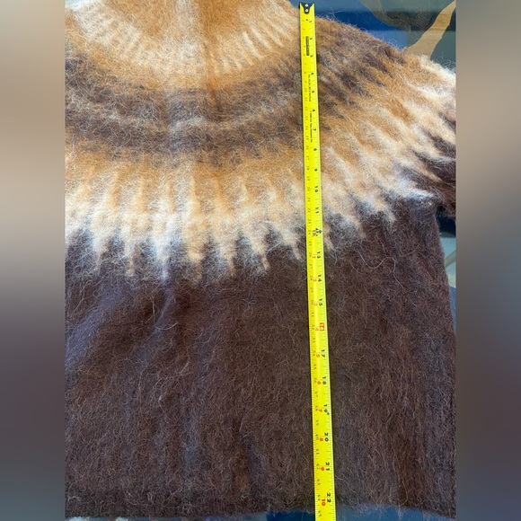 Banana Republic Womens Alpaca Blend Sweater Brown & Tan Fair Isle - Picture 4 of 6